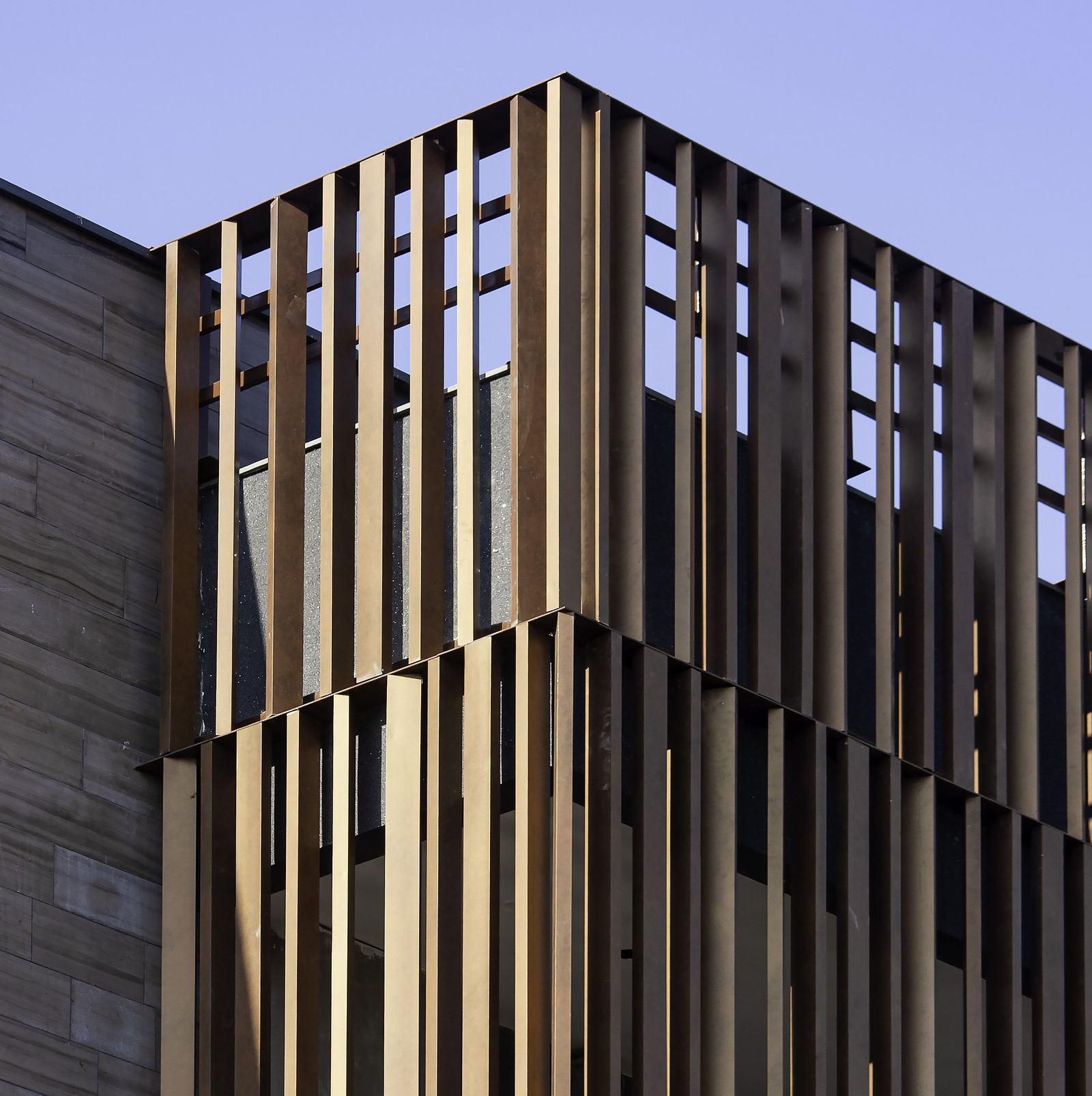 Louvers metal facade by Metalia